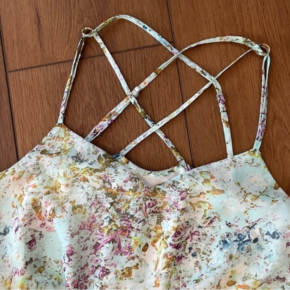 BCBGeneration  Blue Watercolor Floral Maxi Dress - Picture 3 of 10